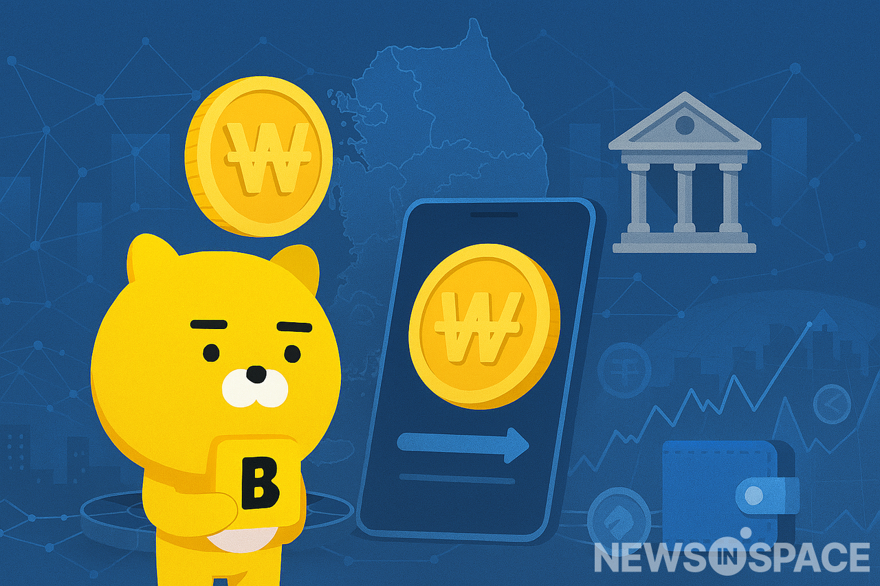 카카오뱅크, 원화 스테이블코인 시장 진출 선언…국가 통화주권 수호 카드 될까 < Economy(경제) < 기사본문 - NEWS IN  SPACE(뉴스인스페이스)